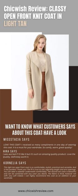 CLASSY OPEN FRONT KNIT COAT IN LIGHT TAN: Chicwish Review