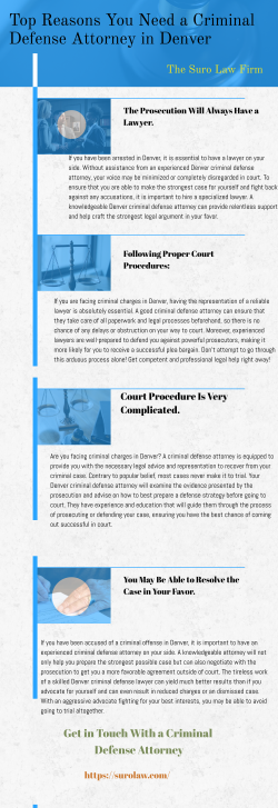Top Reasons You Need a Criminal Defense Attorney in Denver