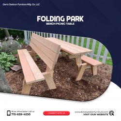Folding Park Bench Picnic Table