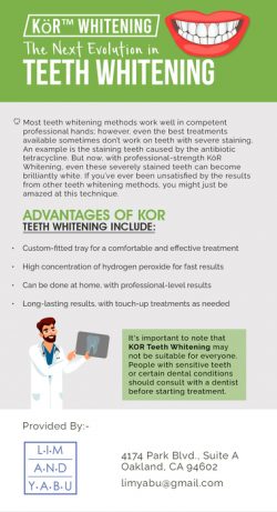 Get KOR Teeth Whitening Treatment in Oakland, CA from Skilled Dentist Lim and Yabu