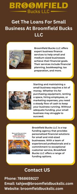 Get The Loans For Small Business At Broomfield Bucks LLC