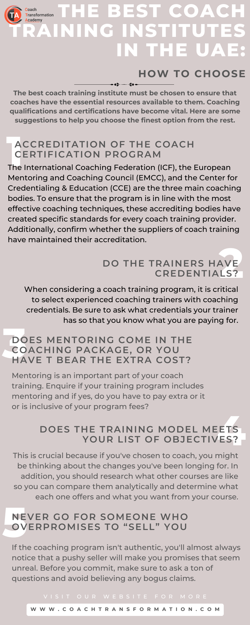 ICF Coach Training Programs in the UAE – Coach Transformation Academy