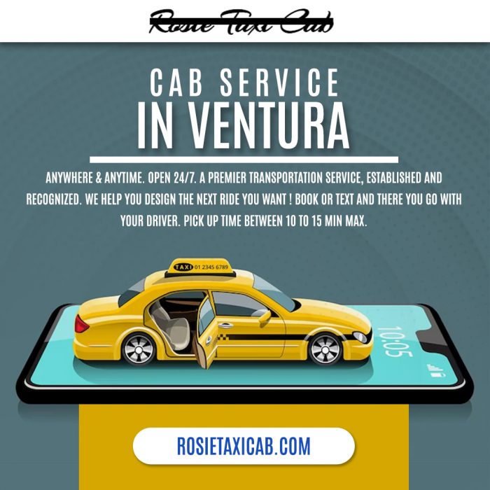 Get to Your Destination in Style with Our Premium Cab Service in Ventura!