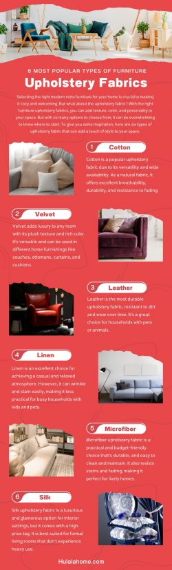 6 Most Popular Types of Furniture Upholstery Fabrics