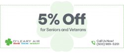 5% Off for Seniors and Veterans