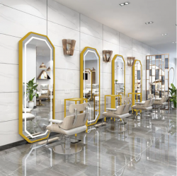 Hair Salon Mirrors Designs Gold Led Salon Mirror Salon Mirror And Chairs
