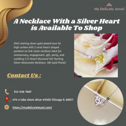 The Elegant Silver Heart Necklace is Available At My Delicate Jewels