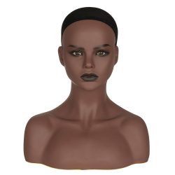 Amandy – Lifelike Dark Realistic Eyeballs Mannequin Head for Displaying Wigs Accessories