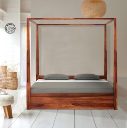 Buy Sheesham wood king size bed