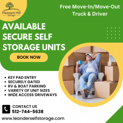 Available Secure Self Storage Units in Leander, Texas