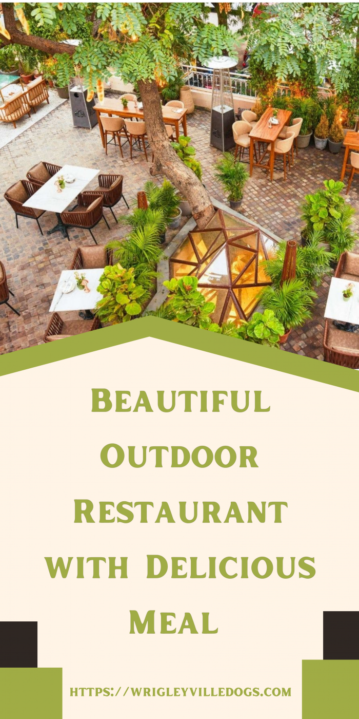 Beautiful Outdoor Restaurant with Delicious Meal