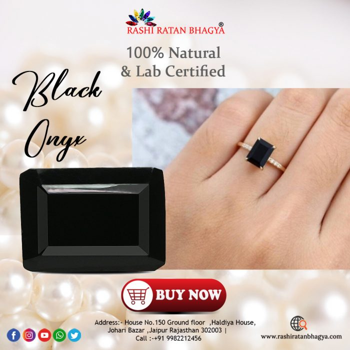 Buy Natural Black Onyx Stone Online From Rashi Ratan Bhagya in India