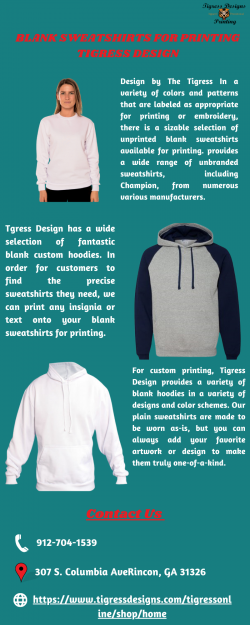 Blank Sweatshirts For Printing Tigress Design