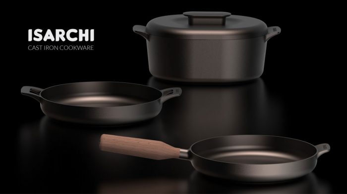2023 New Product Polished Cast Iron Cookware Set