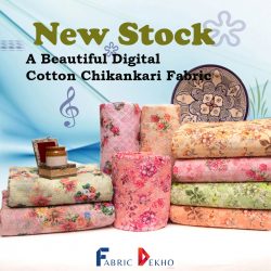 Digital Cotton Chikankari Fabric