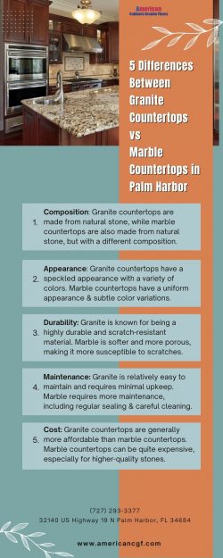 5 Differences Between Granite Countertops vs Marble Countertops in Palm Harbor