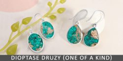 buy royal best dioptase-druzy earrings in rananjay exports