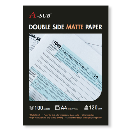 A-SUB® 120GSM Double Side Matte Paper With Inkjet Coating