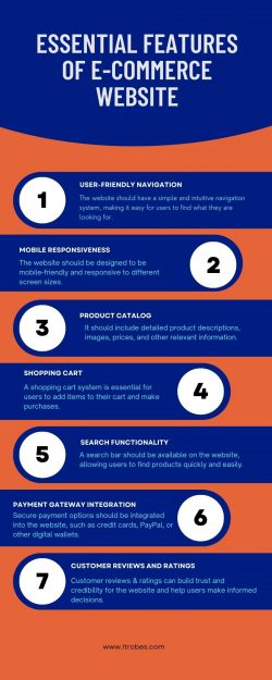 Essential Features of the E-commerce Website