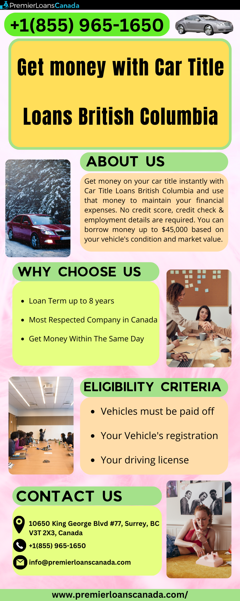 Get money with Car Title Loans British Columbia against car title