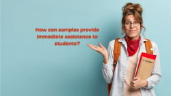 How can samples provide immediate assistance to students?