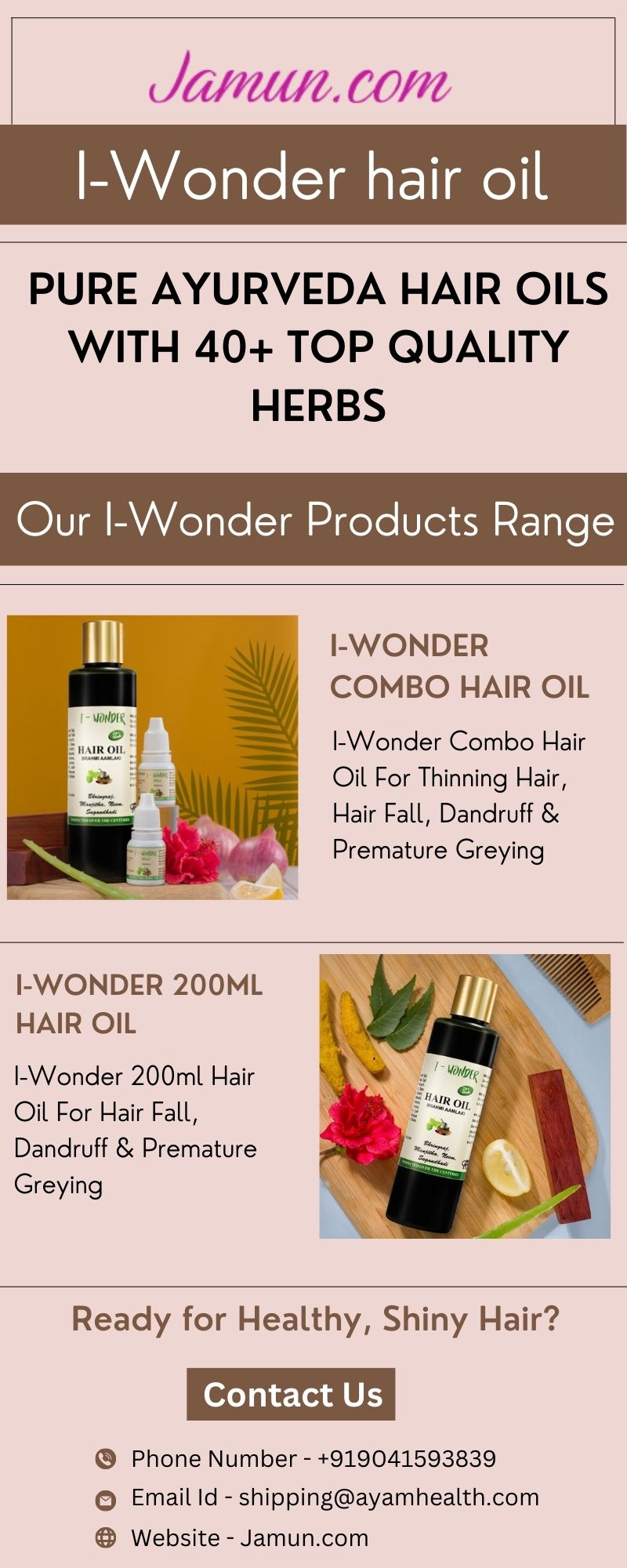 I-Wonder Ayurvedic Oil for Hair | Jamun
