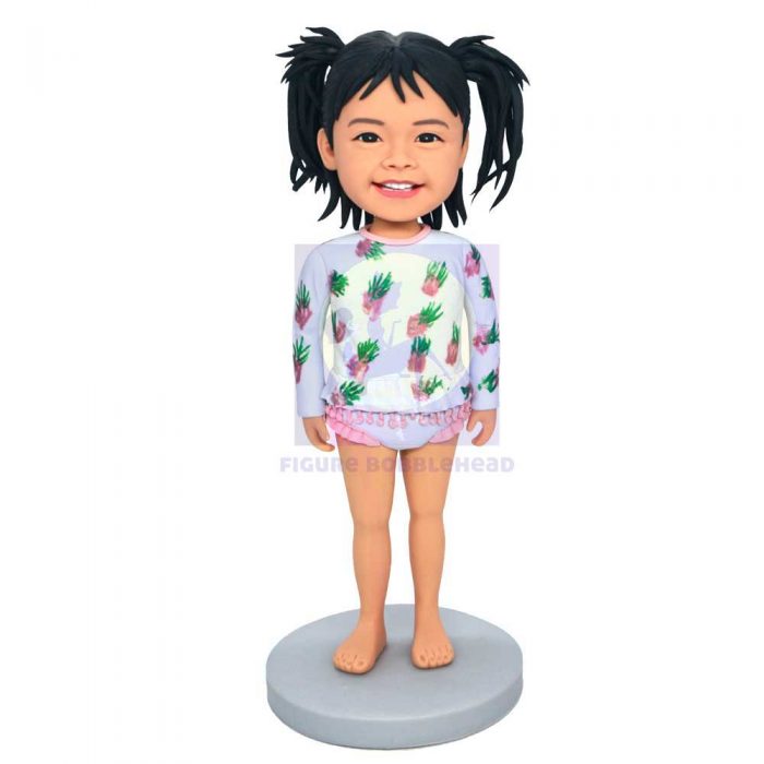 Little Girl In Cute Clothes Custom Figure Bobbleheads
