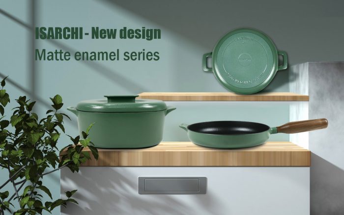 2023 New Products Matte Enamel Cast Iron Cookware Set Manufacturer