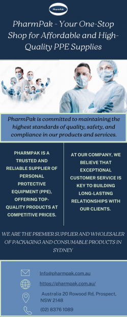Lower PPE Prices without Compromising Quality – Trust PharmPak for All Your PPE Needs