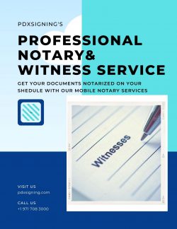 Professional Notary & Witness Service