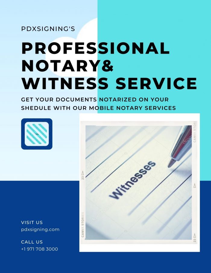 Professional Notary & Witness Service