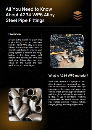 All You Need to Know About A234 WP5 Alloy Steel Pipe Fittings