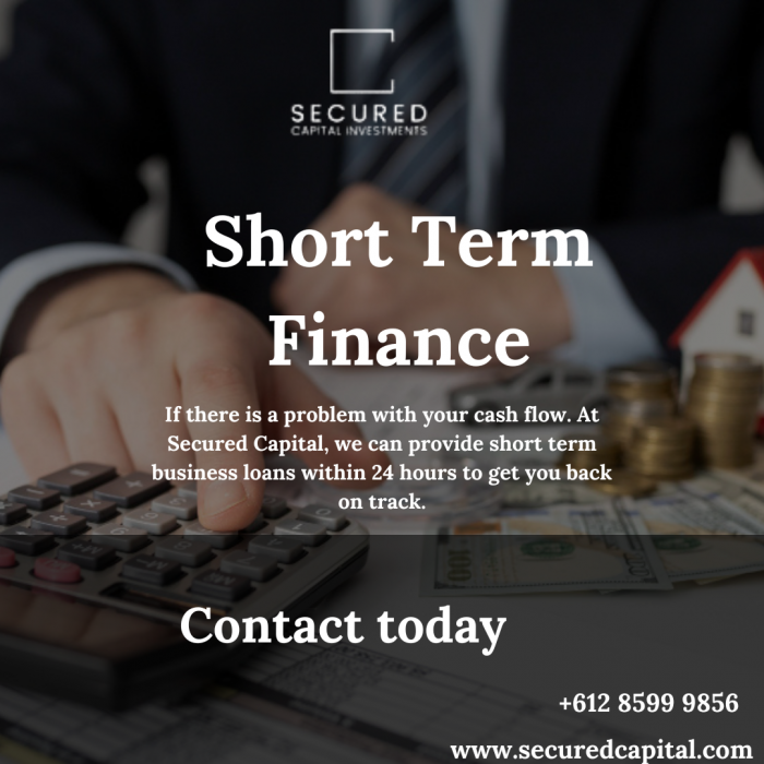 Short term finance | Secured Capital Investment