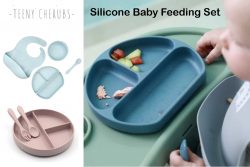 Buy Set Of 4 Silicone Baby Feeding Set