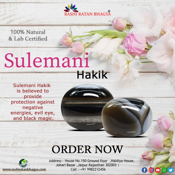 Buy Lab Certified Sulemani Hakik Stone from RashiRatanBhagya