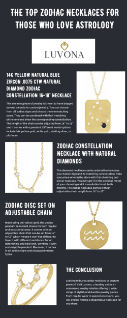THE TOP ZODIAC NECKLACES FOR THOSE WHO LOVE ASTROLOGY