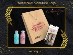 Make a lasting impression with personalised watercolor signature logo