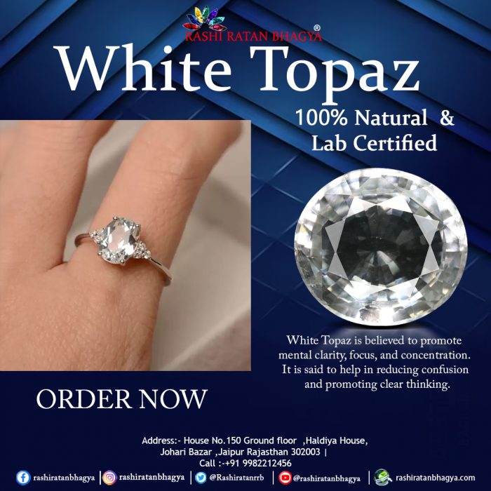 Buy Original White Topaz Stone Online at Best Price
