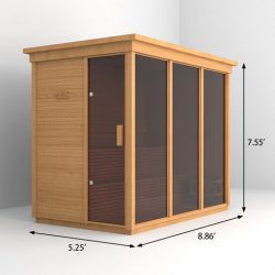 SAUNASNET Modern Outdoor Box Sauna