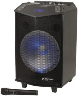 12″ RECHARGEABLE BLUETOOTH PA SPEAKER WITH MIC INPUT