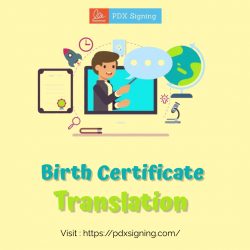 Birth certificate Translation