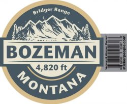Bozeman Montana Bridger Range Sticker- Sticker People