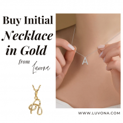 Buy Initial Necklace in Gold from Luvona
