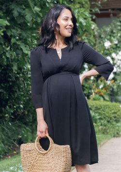 Buy Black Maternity Dress from Marion Maternity
