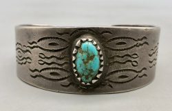 Circa 1910 Ingot Turquoise Bracelet