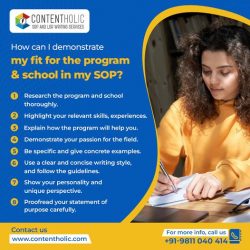 How Can I Demonstrate My Fit for The Program & School In My SOP.?