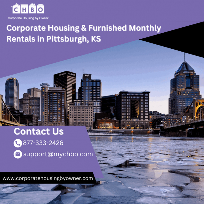 Corporate Housing & Furnished Monthly Rentals in Pittsburgh, KS