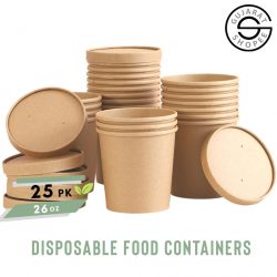 Disposable Kraft Paper Food Containers – Keep Food Fresh for a Long Time