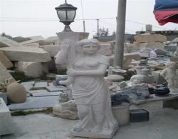 Goddess Holding Lamp Sculpture