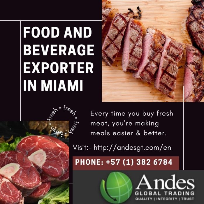 Export High-Quality Food and Beverage Products from Miami with Our Expert Services